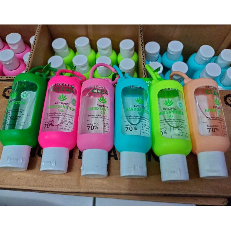 SECRET CLEAN - ANTISEPTIC HAND SANITIZER SPRAY 60ml LIQIUD dan 50ml GEL