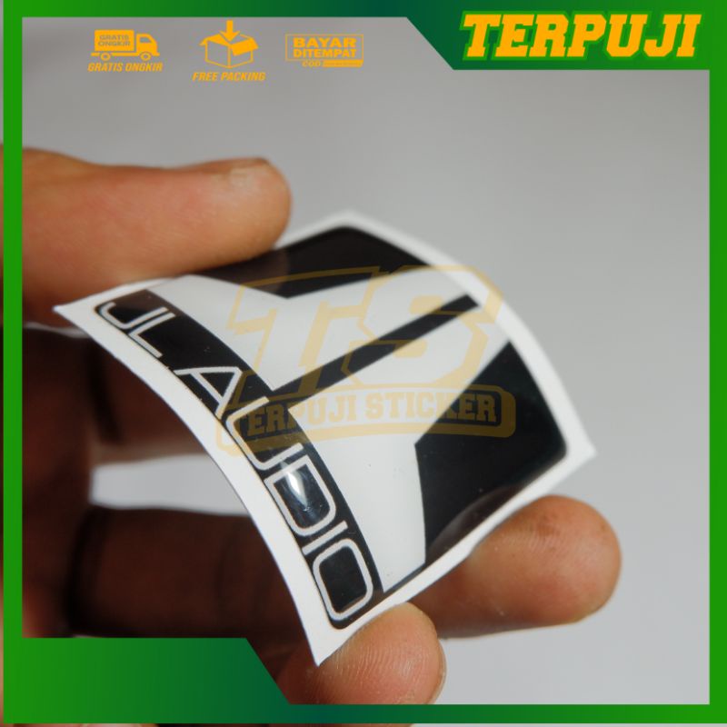 sticker timbul JL AUDIO emblem mobil