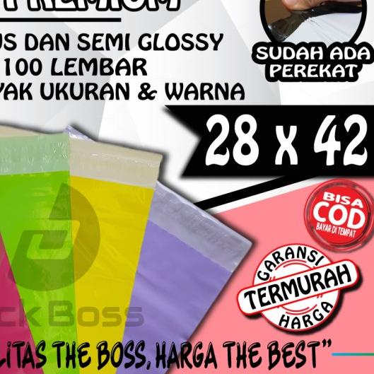 

✪ 28x42 PINK SEMI PREMIUM POLYMAILER PACKAGING ONLINE ADA PEREKAT ✻