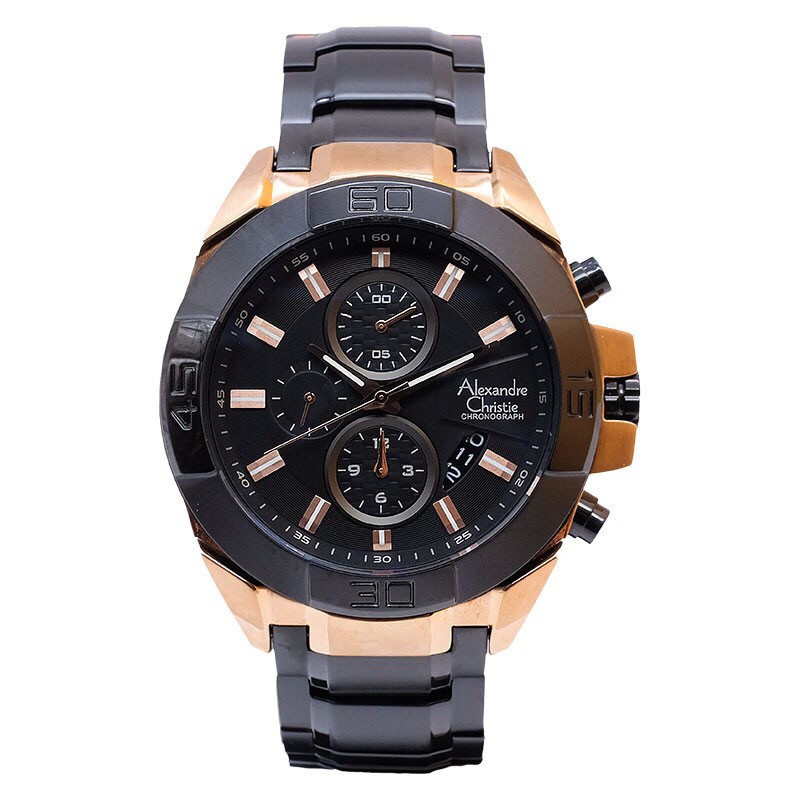 Alexandre Christie 6224 MC Pria Chronograph [Black/Rosegold]