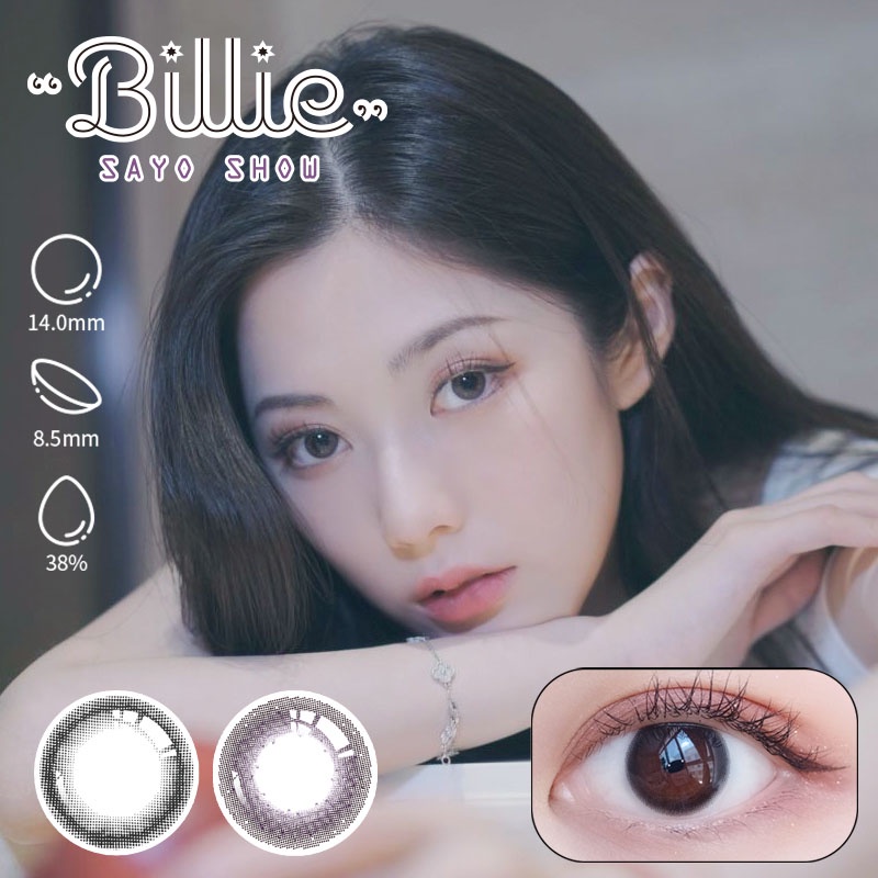 SAYOSHOW 1 PCS/SEBELAH MATA ( HANYA 1 PCS ) - Softlens BILLIE Normal, Minus 1.00 S/D 8.00 (14 mm)