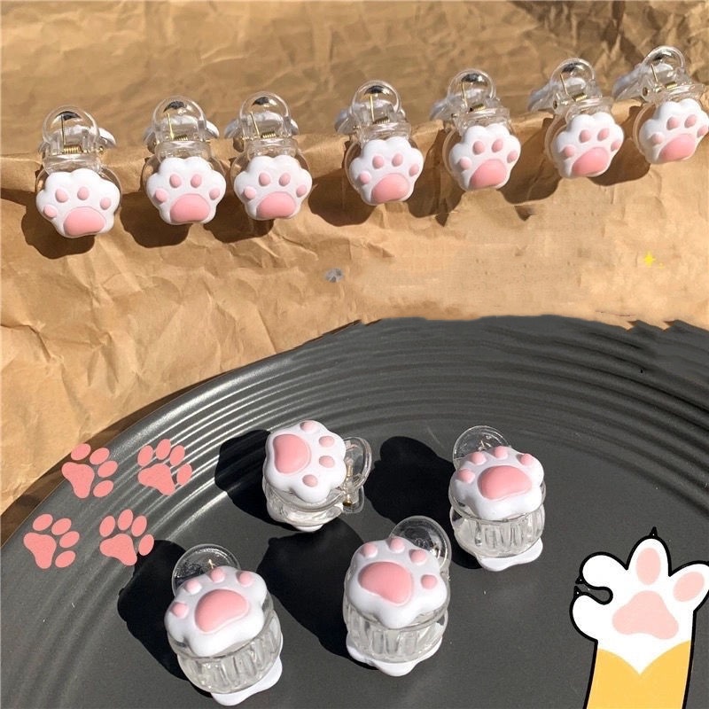 (Yumiolshop21)Jepit Rambut Bentuk Dumpling dan Cakar Kucing Mini Bahan Akrilik Gaya Korea