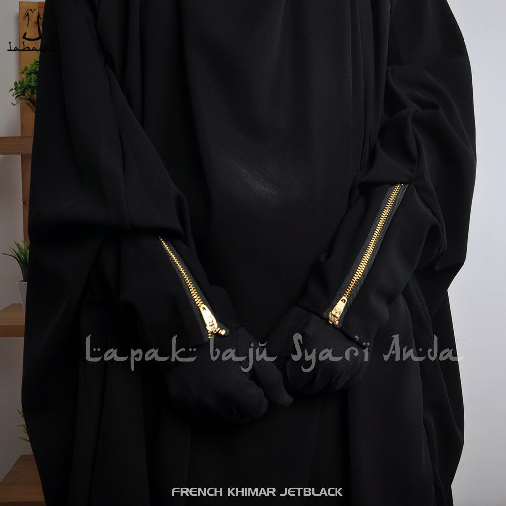 Labasa French Khimar Instan Lengan Manset Karet / Manset Rits | French Hijab | Bisa COD