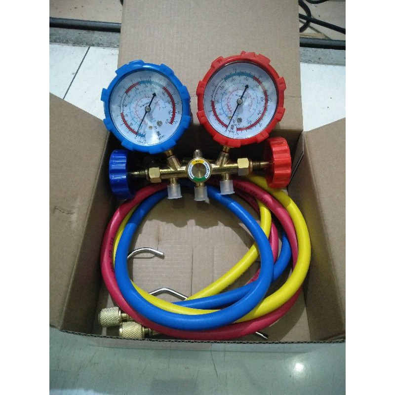 Analiser Manifold gauge R32 R410 R22 R134 paket