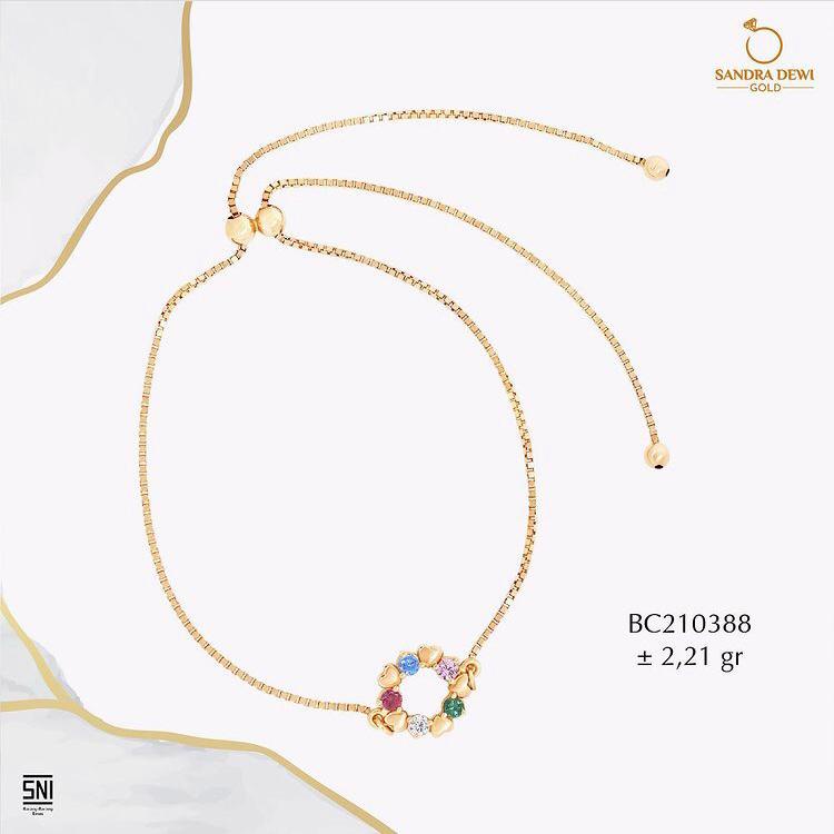 Gelang Serut Sandra Dewi Gold Roman Collections BC210388