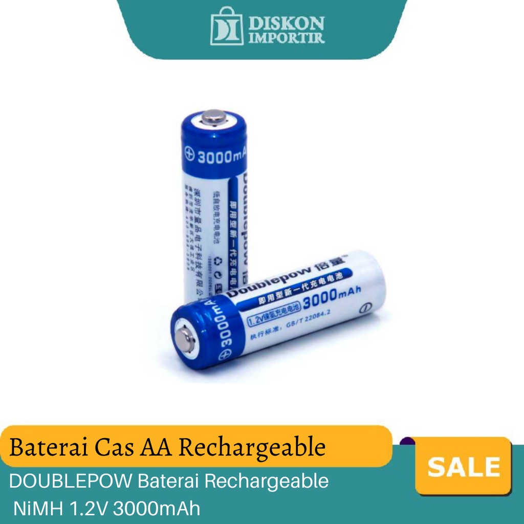 Baterai Cas AA Doublepower Rechargeable NiMH 1.2V 3000mAh 1 PCS