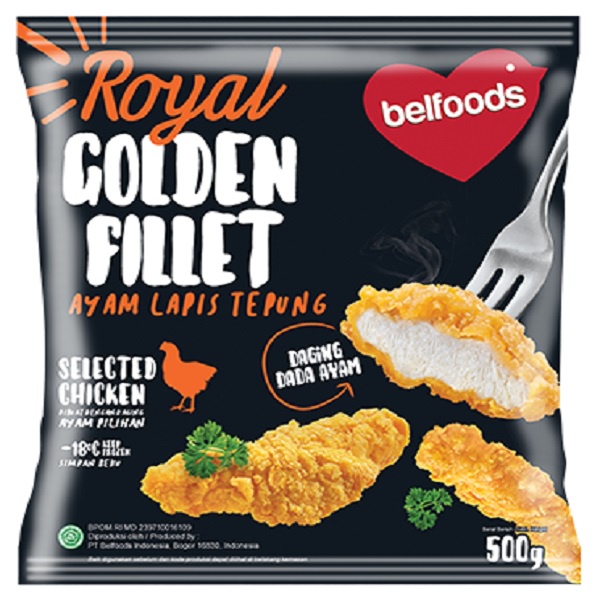 BELFOODS ROYAL GOLDEN FILLET 500GR HALAL DAGING AYAM BALUT TEPUNG