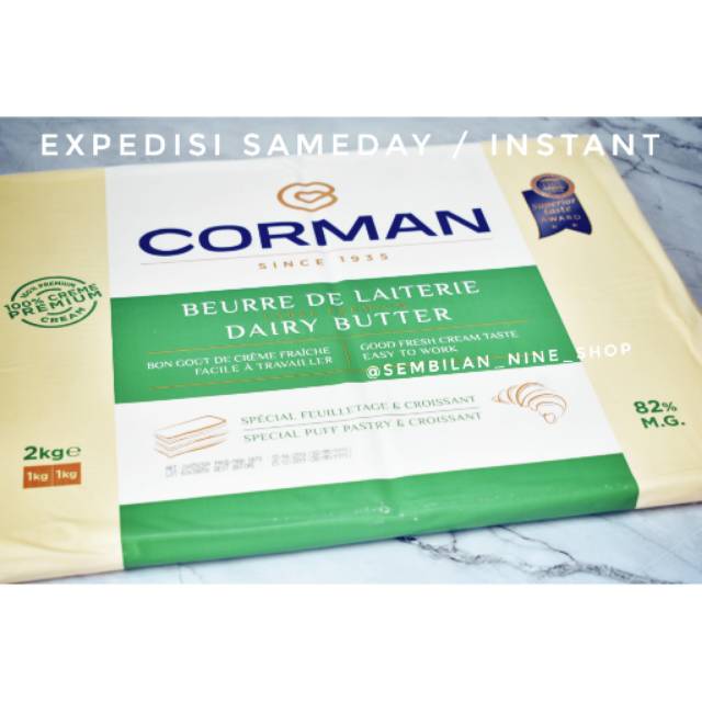 

Corman 82% Dairy Butter Sheet 2 Kg