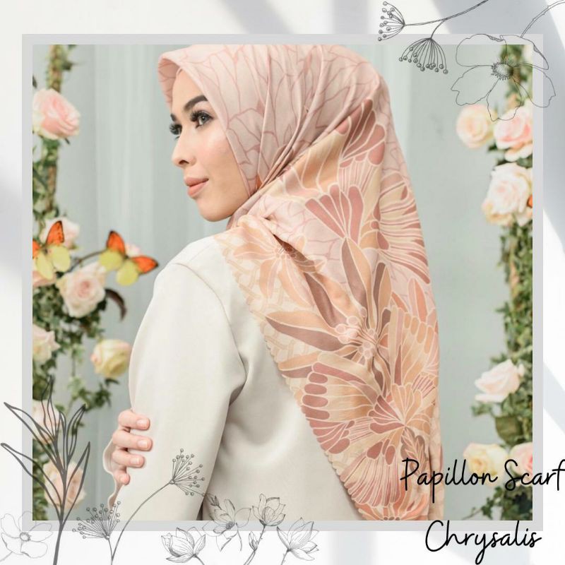 Papillon Scarf Chrysalis Wearing Klamby