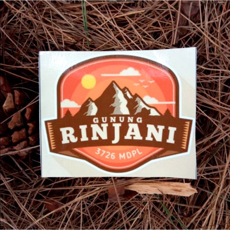STIKER GUNUNG RINJANI / STIKER GUNUNG INDONESIA STIKER OUTDOOR GRAFTAC