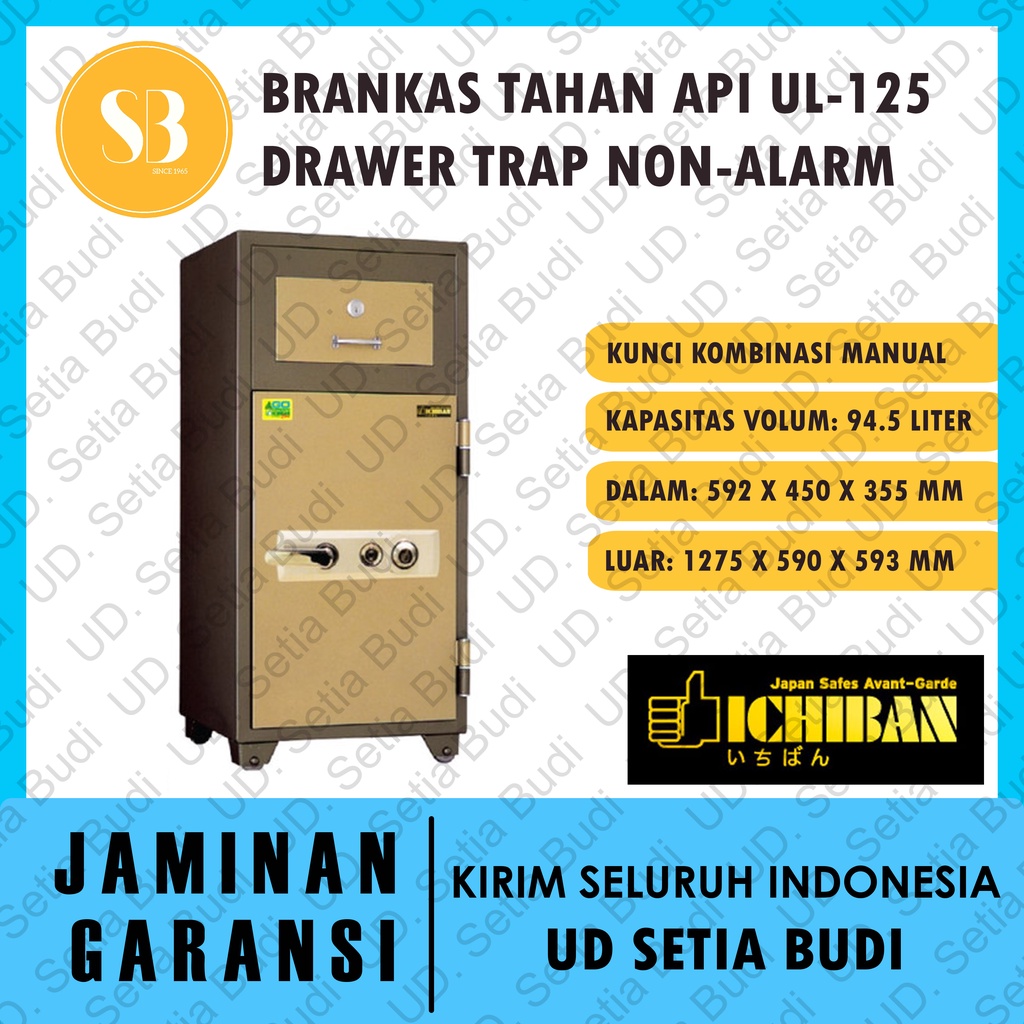 Brankas Ichiban Tahan Api Drawer Trap Non-Alarm UL-125