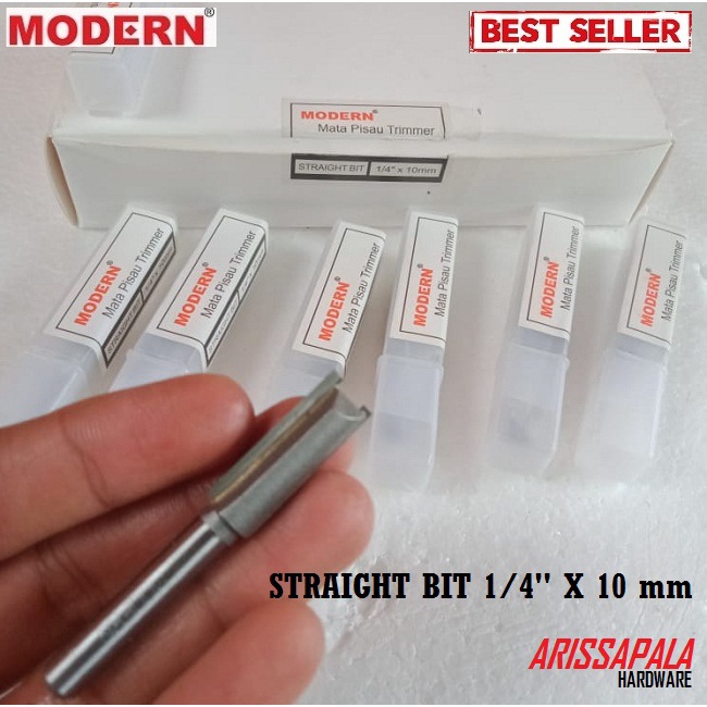 Mata Profil Straight Bit 10 mm Mata Router Trimmer Lunci Lubang Kayu Kaca Tali Air Minimalis