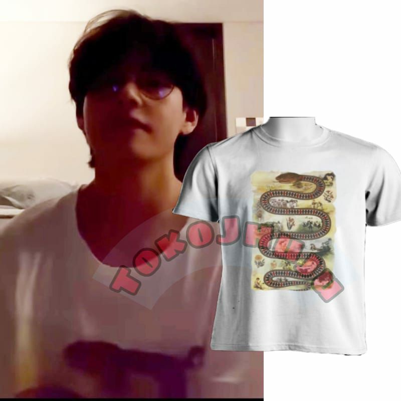 Baju Kaos BTS V Taehyung SNAKE PRINT DTF BESAR