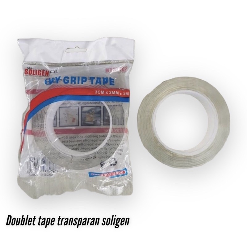 Double tape transparan soligen