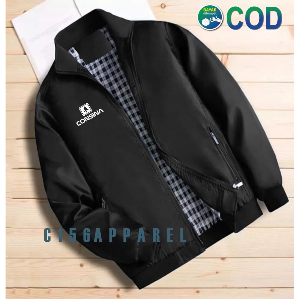 Jaket Pria REI Outdoor Semi Waterproof Anti Air Jaket Harrington Musim dingin