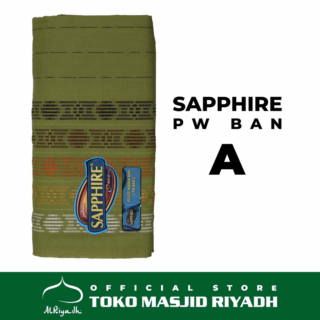 Sarung Sapphire Motif PW BAN Polos Warna BAN