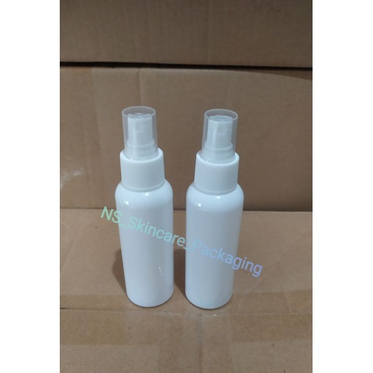 Botol spray 100ml putih tutup putih