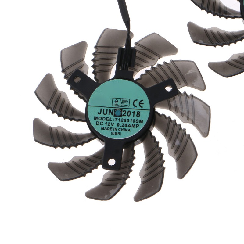 1PC For EVERFLOW T128010SM VGA COOLER 12V 0.2AMP 3pin 75mm Hole distance 39mm 