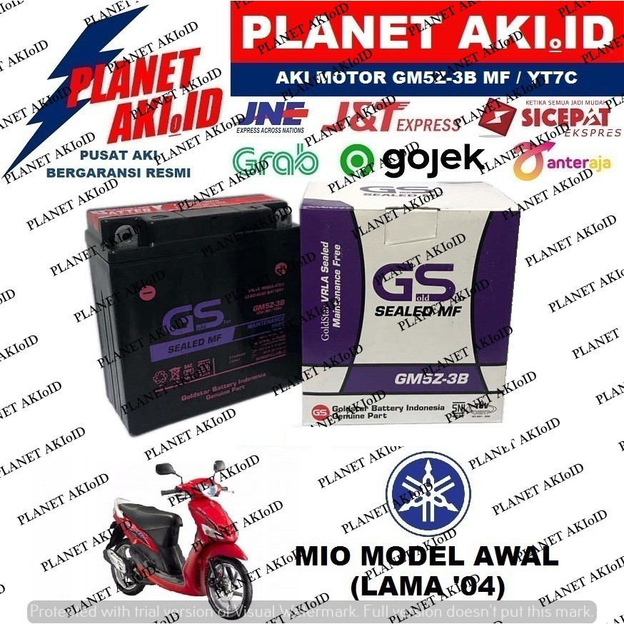 Aki Motor Yamaha Mio Lama GM5Z3B Accu Kering MF