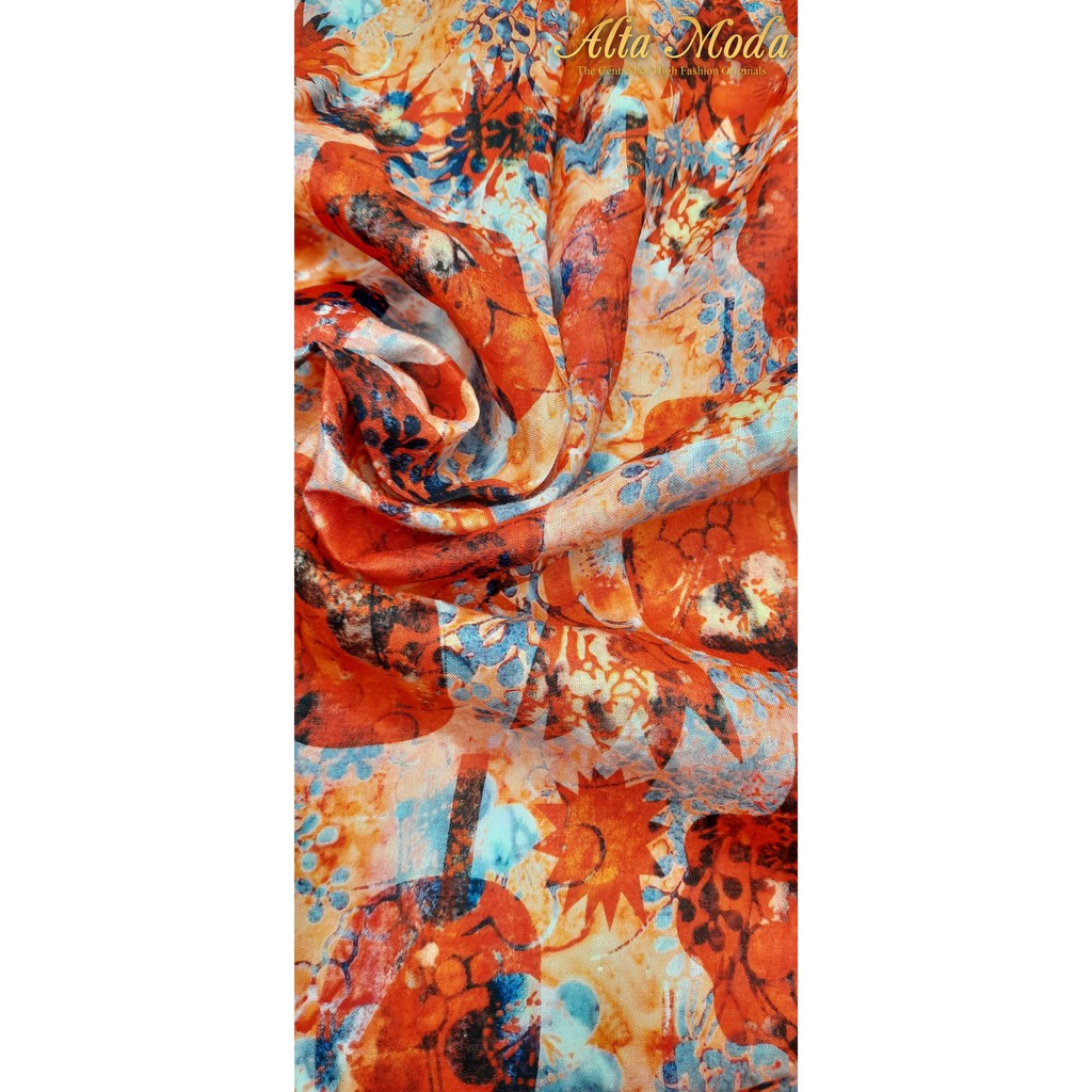 

Alta Moda Linen Motif Fancy Orange Abtract Orange Kain (1 M)