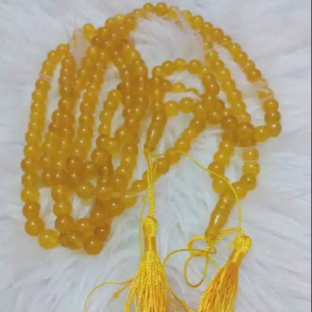 Tasbih Batu Alam Warna Kuning