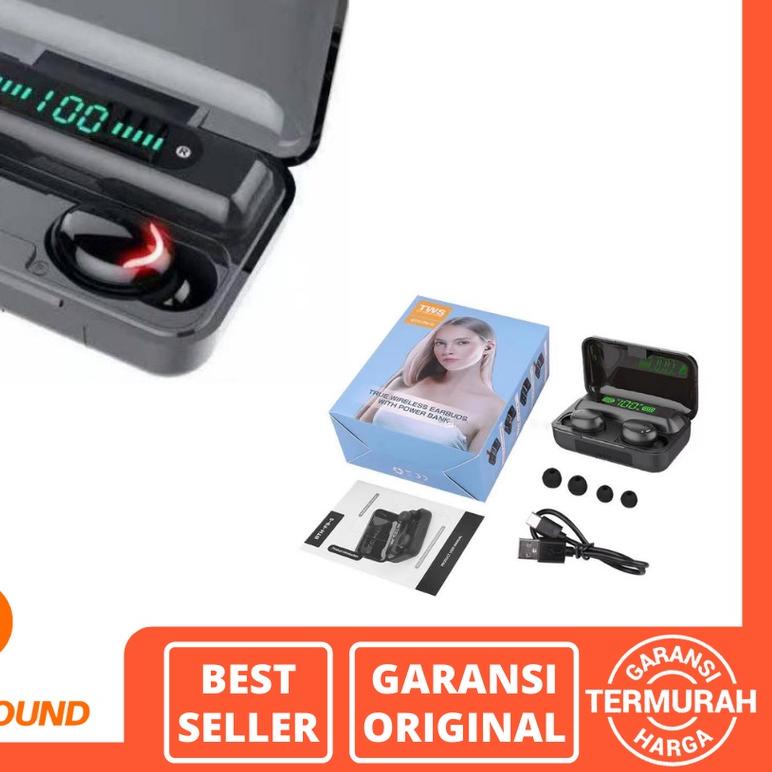 Headset TWS F9 Stereo TWS Bluetooth F9 Headset Bluetooth F9 Headset Powerbank Earphone Bluetooth F9