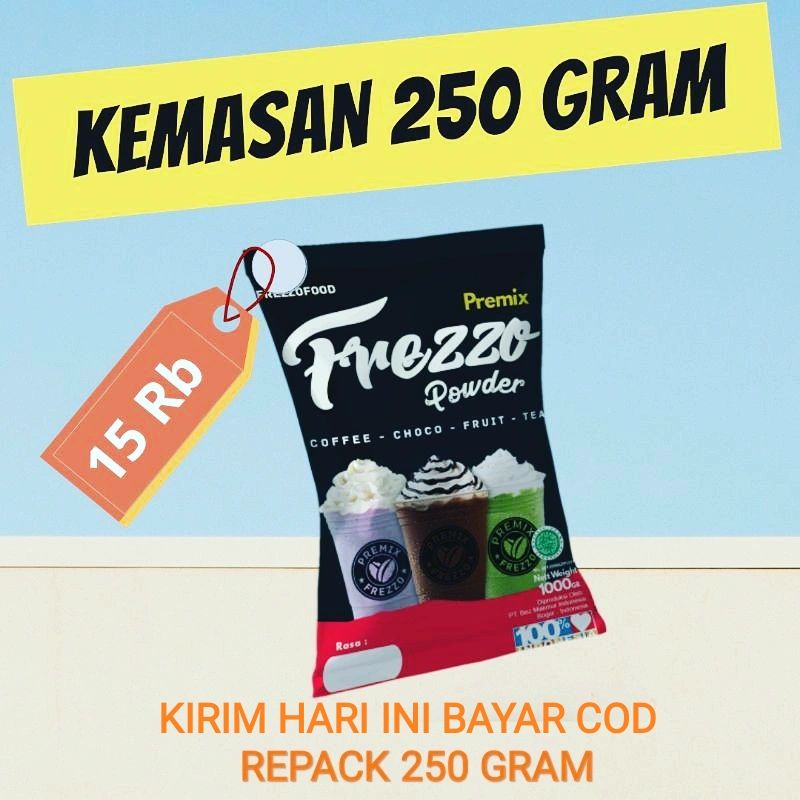 

TERMURAH BUBUK MINUMAN FREZZO PREMIX 45 VARIAN RASA 250 GRAM