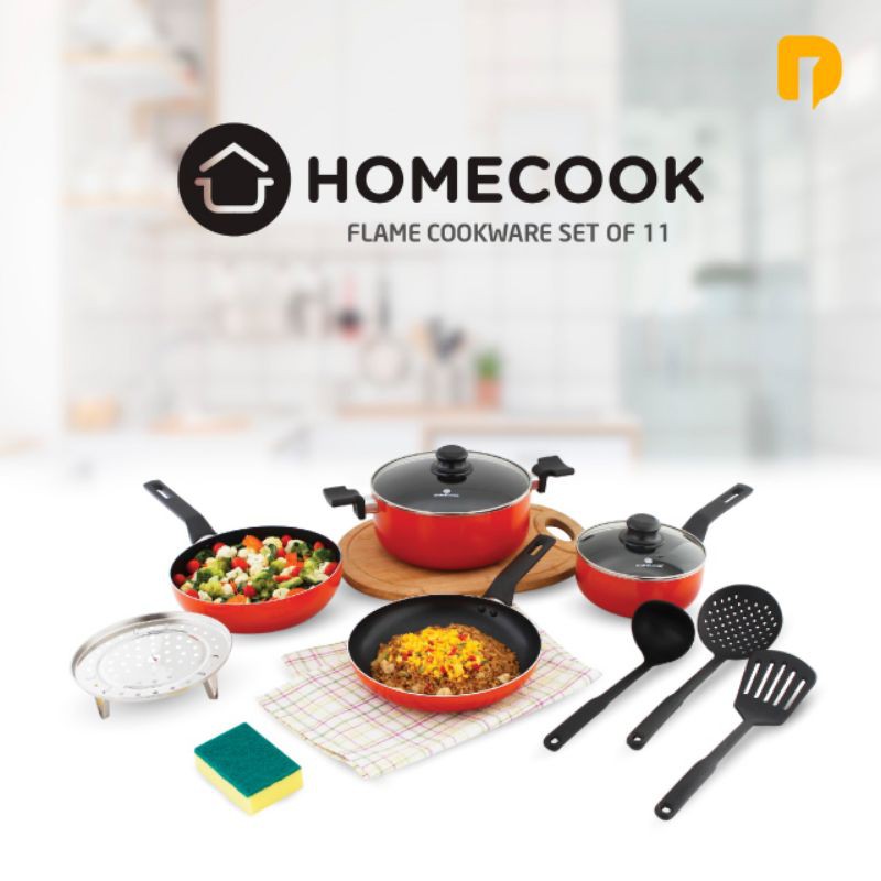 Homecook Set Wajan Teflon 11 pcs/ Alat masak set panci