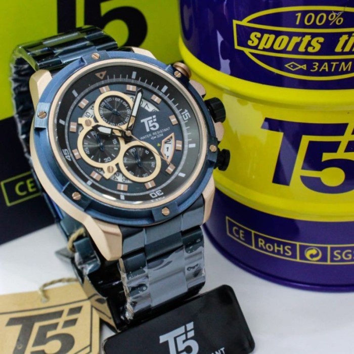 Jam Tangan Pria T5 H3804 T5 H 3804 original bergaransi free tin box