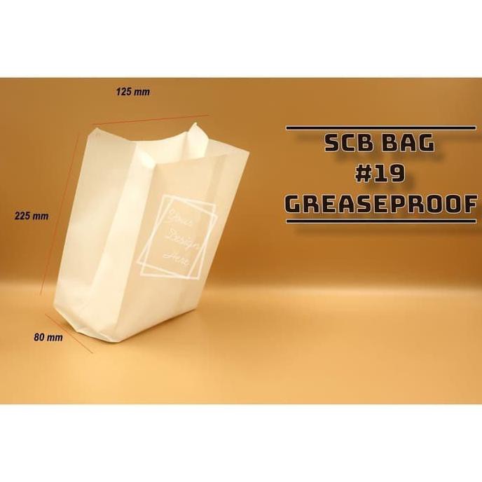 

Sale Paper Bag - Kode 19 - Greaseproof - Kantong Kertas Kentang Roti 100Pcs