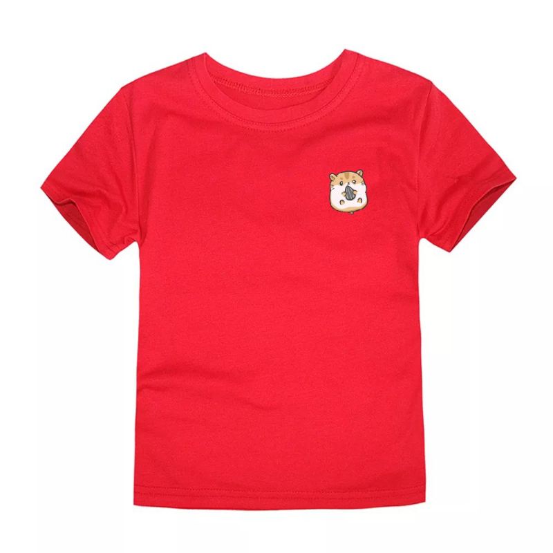 Hokyshop92 Kaos Anak Unisex Hamster Lengan Pendek Baju Anak Distro Tshirt Kids Kaos Oblong Atasan Cod