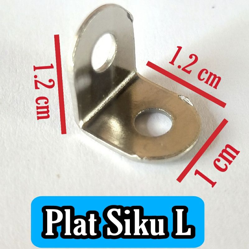 ( 100 Pcs ) plat siku l besi kecil lubang ambalan hambalan pigura figura bingkai