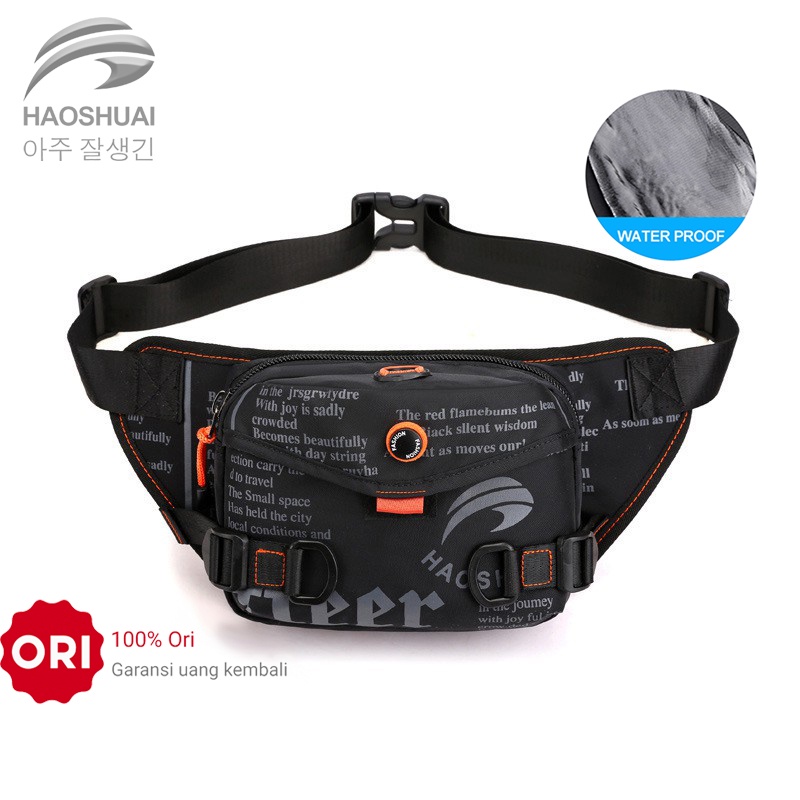 HAOSHUAI 5129 Tas Selempang Pria Waistbag Pria Waterproof WATCHKITE WKOS