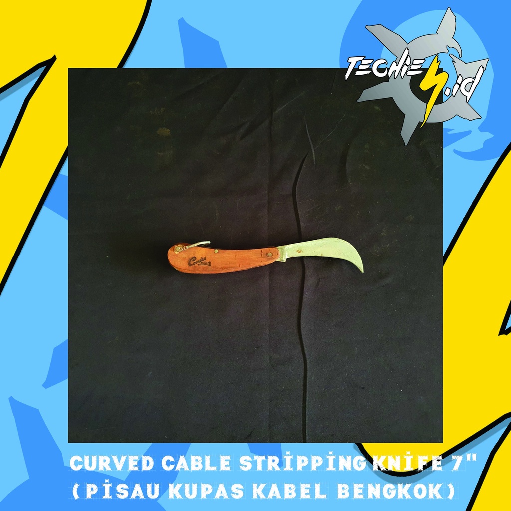 Curved Cable Stripping Knife 7inch (Pisau Kupas Kabel Bengkok)