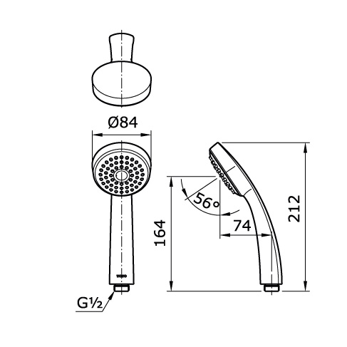 Hand shower TOTO P61400W putih