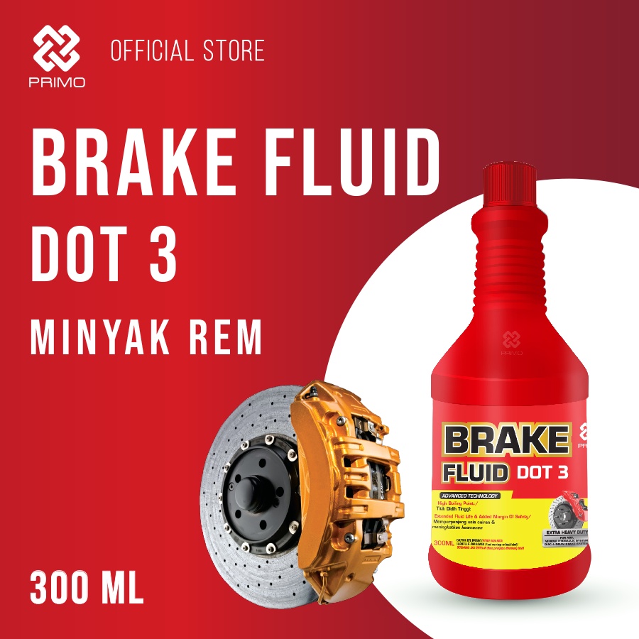 PRIMO Brake Fluid Minyak Rem DOT 3 Mobil Motor 300 mL