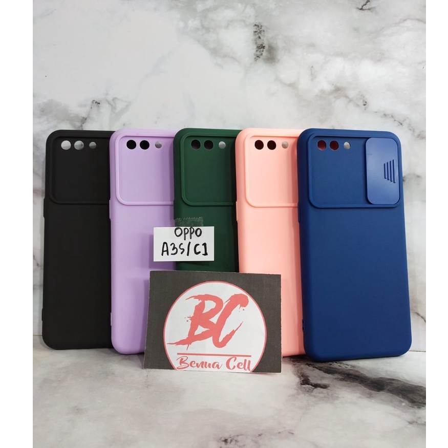 OPPO A3S C1 - SOFTCASE CASE SLIDE KAMERA OPPO A3S // C1 - BDC