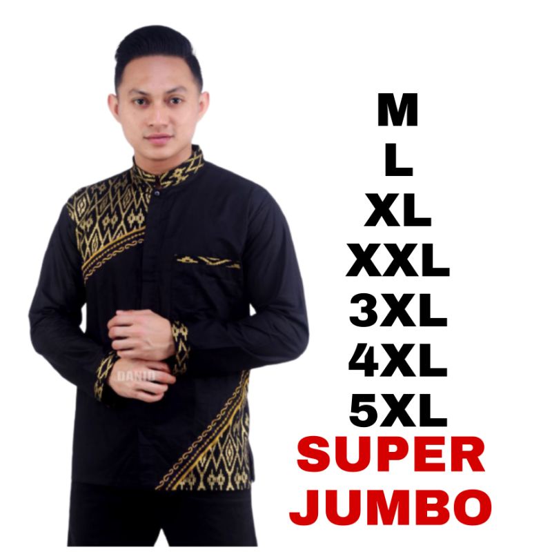FIKDA Batik KOKO  Jumbo M / 5XL koko  Lengan Panjang Motif 23 MURAH BATIK JUMBO