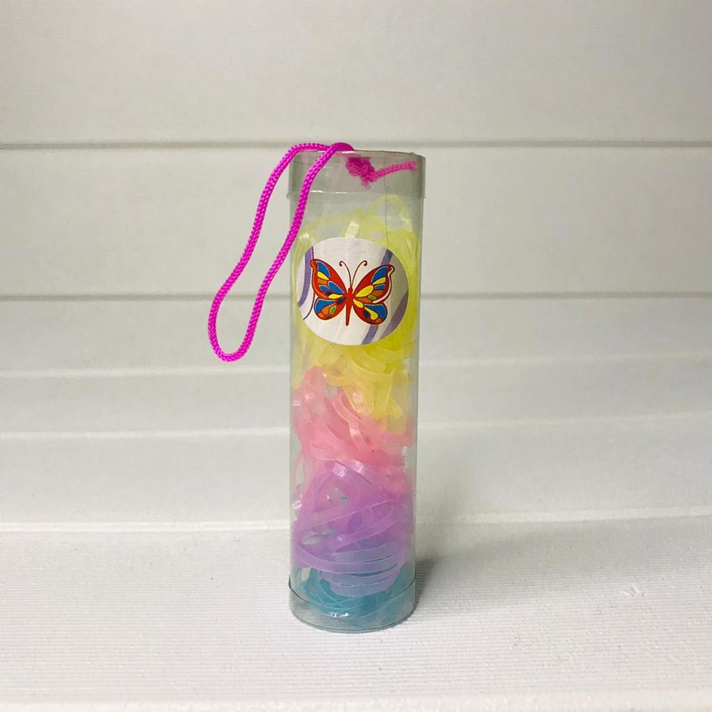 ⭐Gogoland⭐ R129 LOT IKAT RAMBUT POLOS GELANG KUNCIRAN IKET HEAD-BAND BAHAN KARET WARNA WARNI MURAH-KOTAK 60PCS C