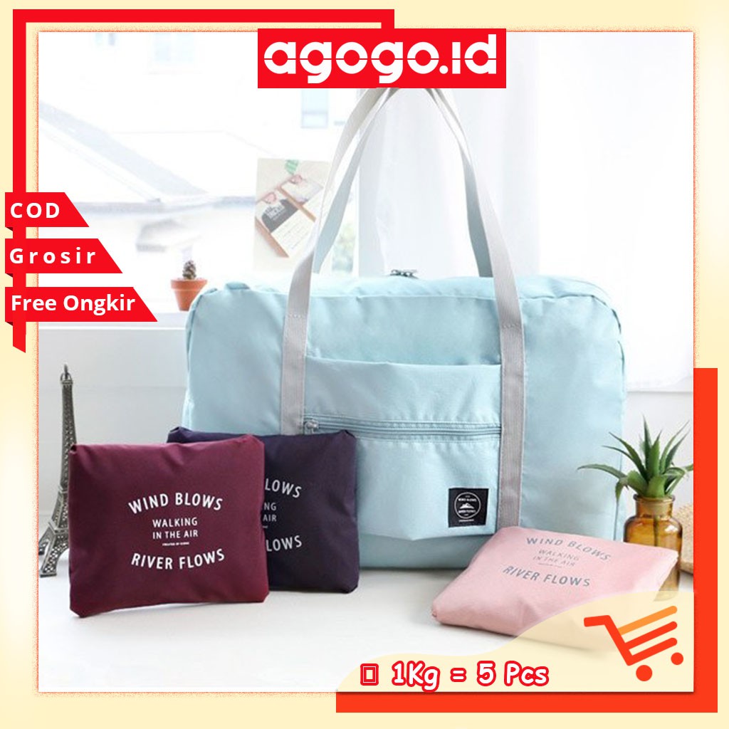 AGG-85 Korea easy travel bag foldable / Tas travel hand carry Murah