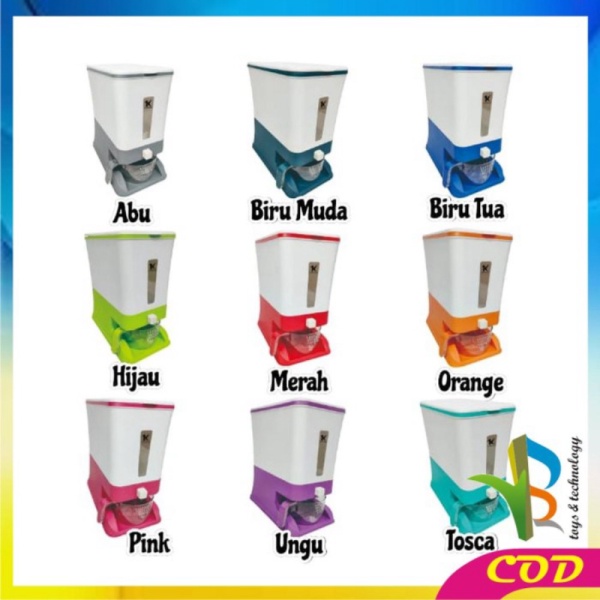 

Dijual RB-C203 Dispenser Beras 12KG Rice Box Tempat Penyimpanan Beras Otomati - C203 Abu Limited