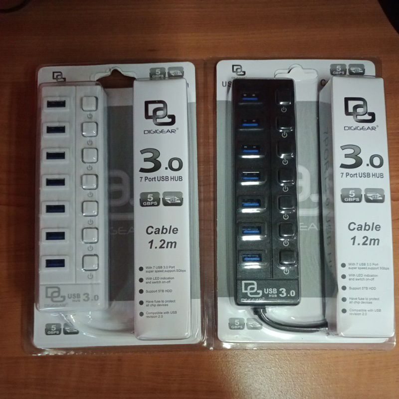 USB HUB 3.0 7 port by DIGIGEAR HIGH SPEED 1.2 meter