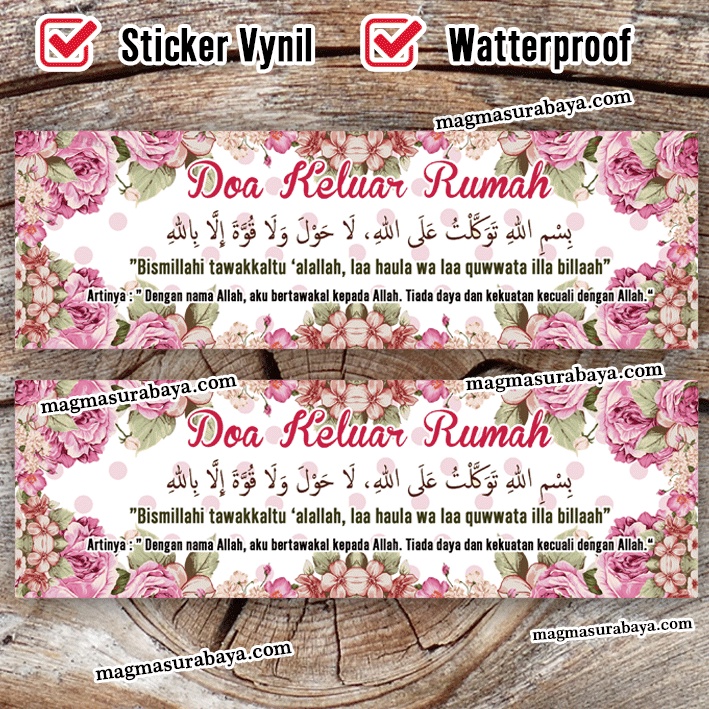 

stiker sticker doa keluar rumah label murah magma