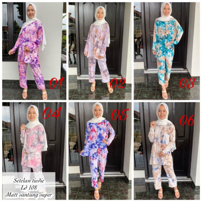 [BISA COD] BASIC TIEDYE SET DAILYSET ONESET TIE DYE SETELAN ONE SET WANITA OUTFIT