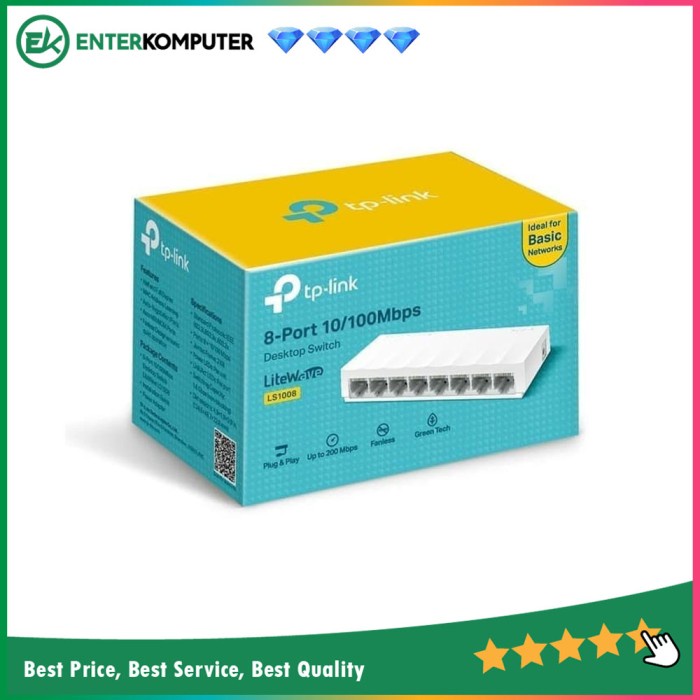 TP - Link Switch 8 Port 10/100Mbps - LS1008