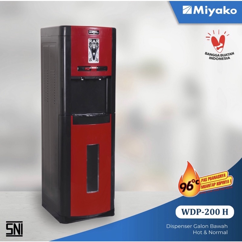 [ Miyako ] Dispenser MIYAKO Panas dan Dingin / Hot and Cold WDP300 / WDP 300 / WDP-300 / WDP200 / WDP-200 Galon Bawah (GARANSI RESMI)