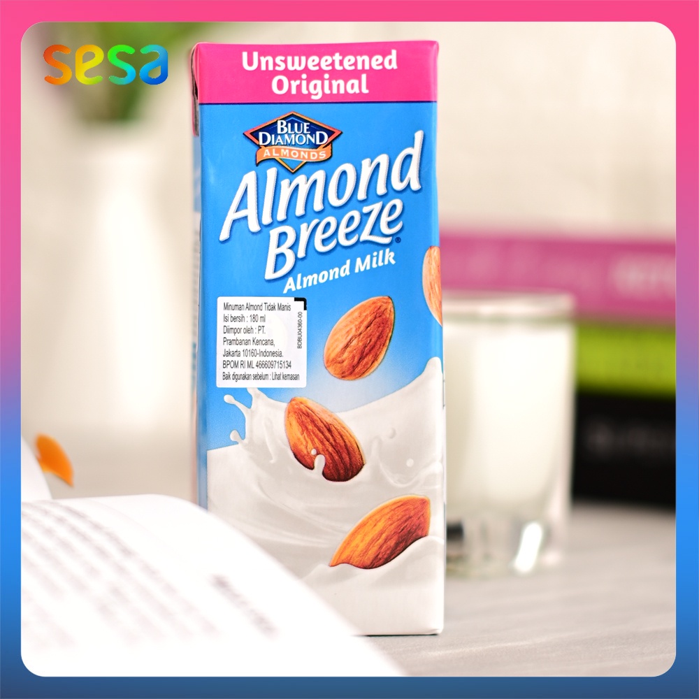 

BLUE DIAMOND Almond Breeze Milk Unsweetened Original 180ml - Susu Almond Fresh Segar
