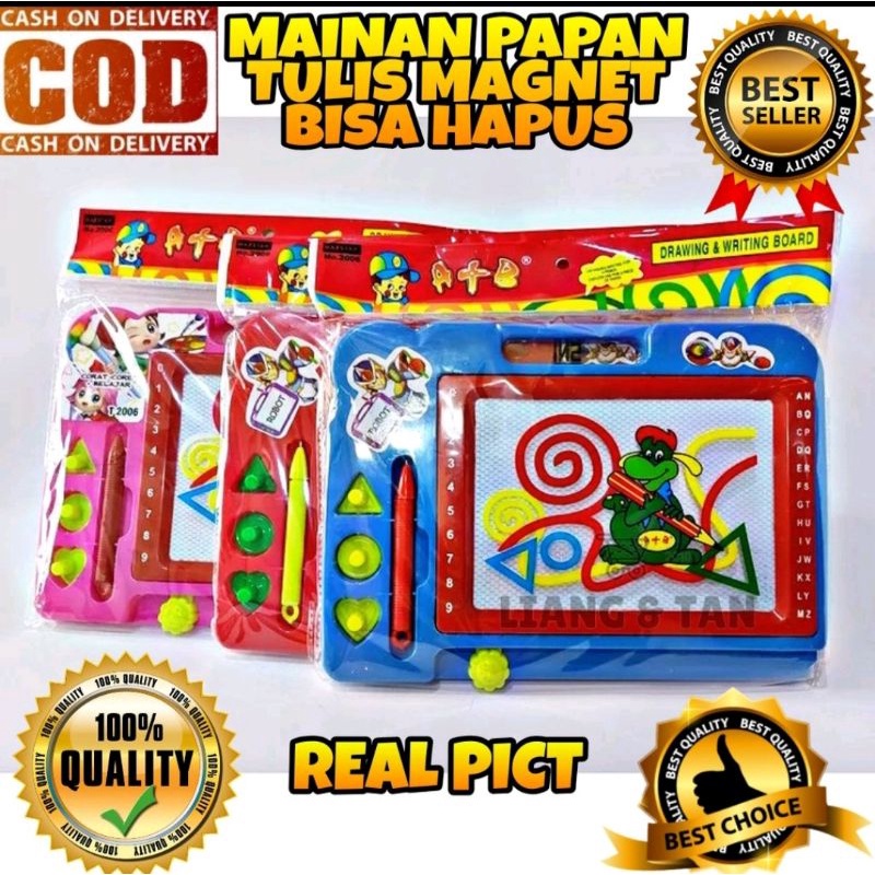 

( BISA COD ) PROMO Mainan Papan Tulis Magnet Anak / Papan Tulis Hapus / Drawing Board Magnetic