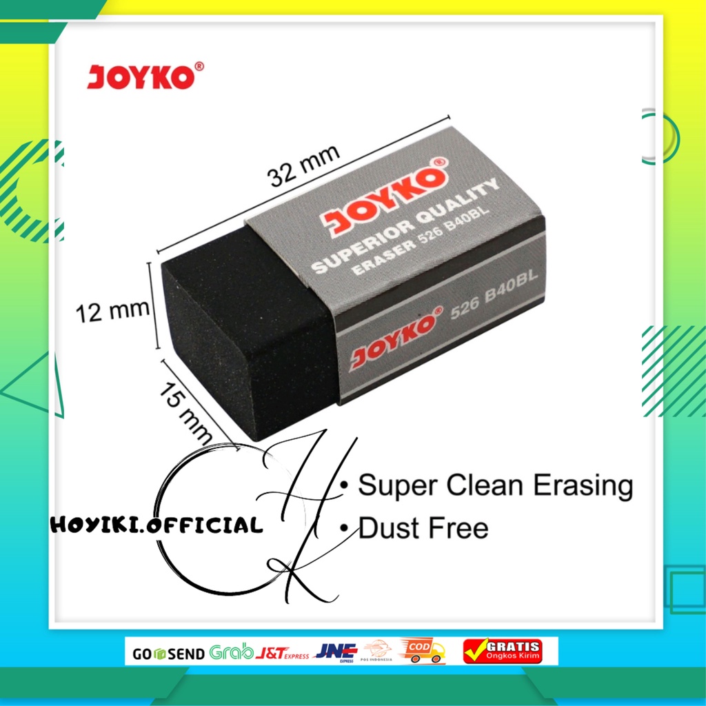

JOYKO Eraser / Penghapus Joyko 526-B40BL Penghapus Hitam