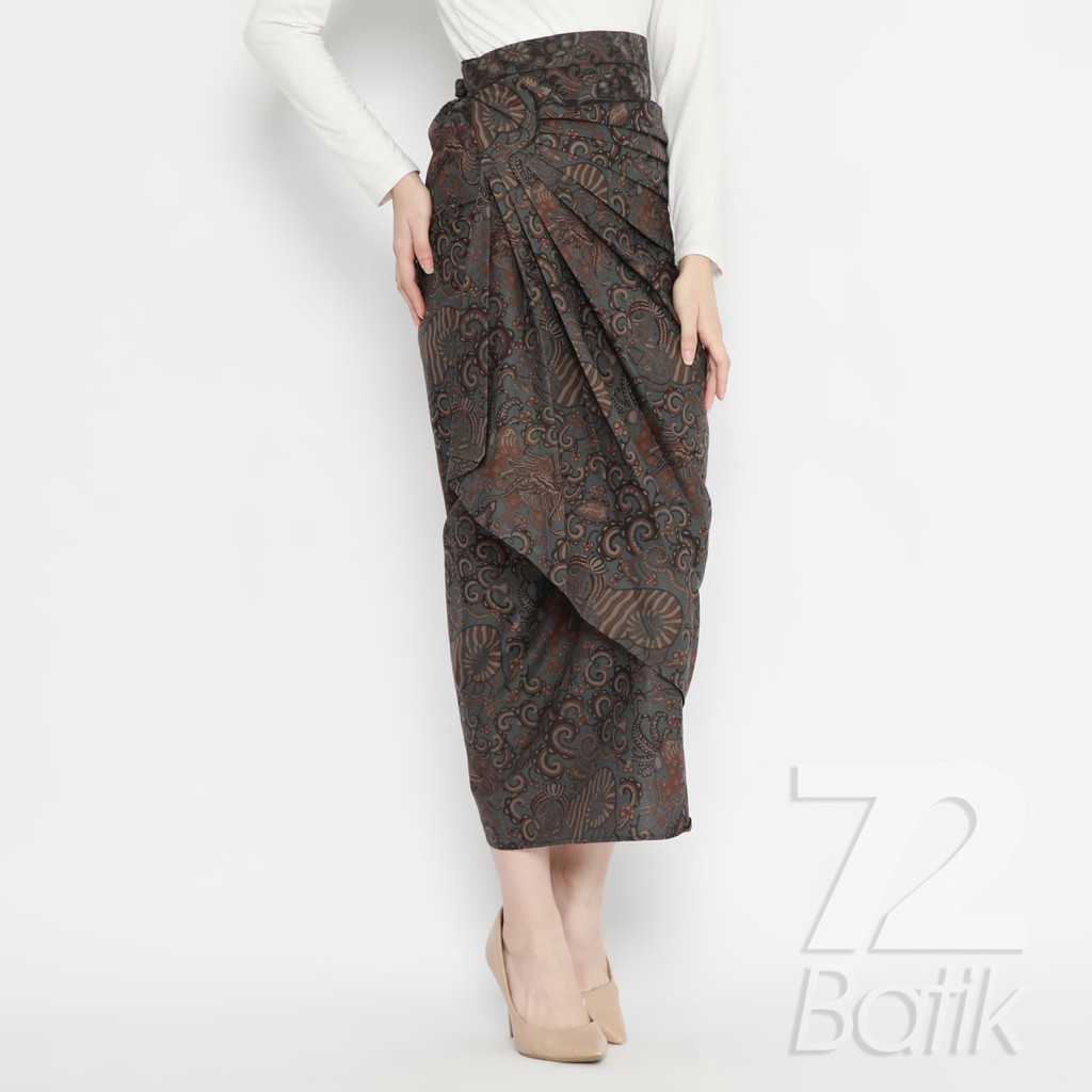 ROK BATIK SPAN Skirt Lilit Kebaya Instan Modern Wanita Motif Balian Warna Abu Abu Grey Gray 723777 Cap 72 - Rok Batik Lilit Bawahan Skirt Kamen Kebaya Songket Batik Panjang Plisket Span Instan Jadi Bali Lembaran Premium Modern Untuk Wanita Kondangan